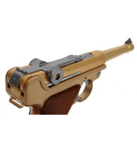 WE P08 Luger Small Gold Gaz Métal 15BBs