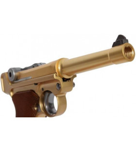 WE P08 Luger Small Gold Gaz Métal 15BBs