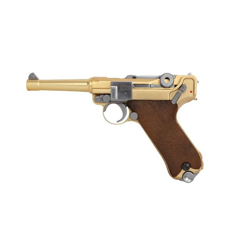 WE P08 Luger Small Gold Gaz Métal 15BBs