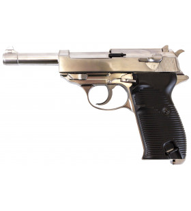 WE P38 Silver Gaz 14BBs 1J
