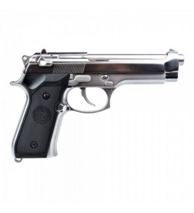 WE M9 V2 Silver Semi et Full Auto Gaz 25BBs 1J