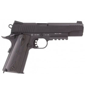 KWC Colt 1911 Co2 Blackened Rail Gun Noir 17BBS 0.9J