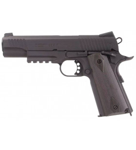 KWC Colt 1911 Co2 Blackened Rail Gun Noir 17BBS 0.9J