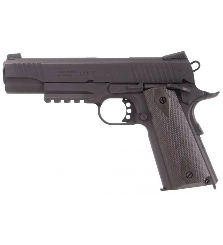 KWC Colt 1911 Co2 Blackened Rail Gun Noir 17BBS 0.9J