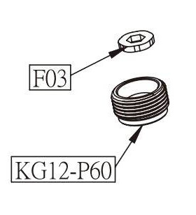 KWC Bouchon Chargeur Co2 PT99 / P226 Xfive / Tanfoglio Part: KJ12-P60