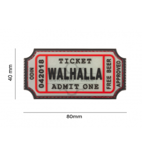 JTG Large Walhalla Ticket Patch Glow
