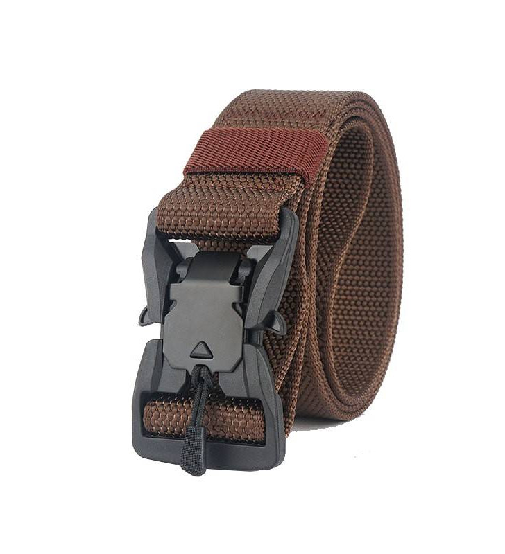 ACM Ceinture Tactique Magnétique QD Nylon Marron 3.8cm x 125cm