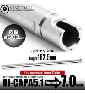 Nine Ball Canon 6.03mm 162.5mm Hi-Capa Custom Long Slide GBB Marui