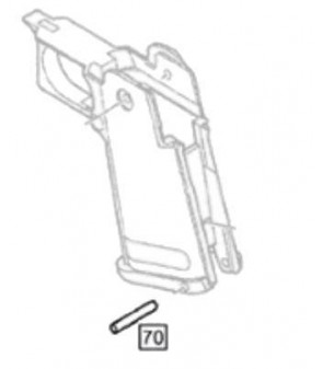 WE Pin Hi-Capa 3.8 Silver GBB Métal Part-70