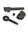 WE Suppressor / Outer barrel Set G17 GBB Type A Black