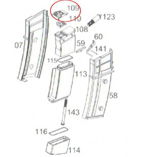WE Lèvre Chargeur G39/G36/999 GBBR Part-109