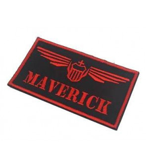 Patch Brodé TOPGUN MAVERICK 90x50mm Noir/Rouge