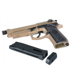 KJW M9A1 Tan Canon Fileté Co2 Métal 25BBs 0.8J