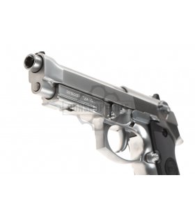 WE M9A1 Silver Semi / Full Auto Gaz 25BBs 0.9J
