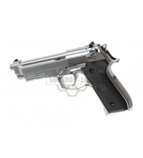 WE M9A1 Silver Semi / Full Auto Gaz 25BBs 0.9J