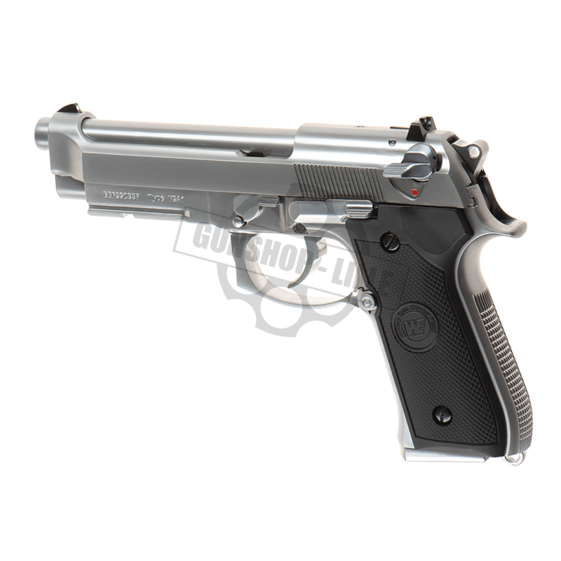 WE M9A1 Silver Semi / Full Auto Gaz 25BBs 0.9J
