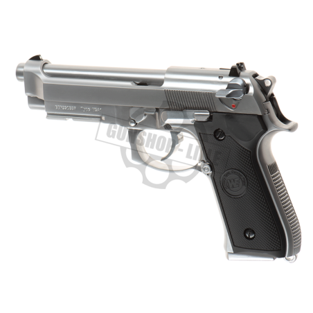 WE M9A1 Silver Semi / Full Auto Gaz 25BBs 0.9J
