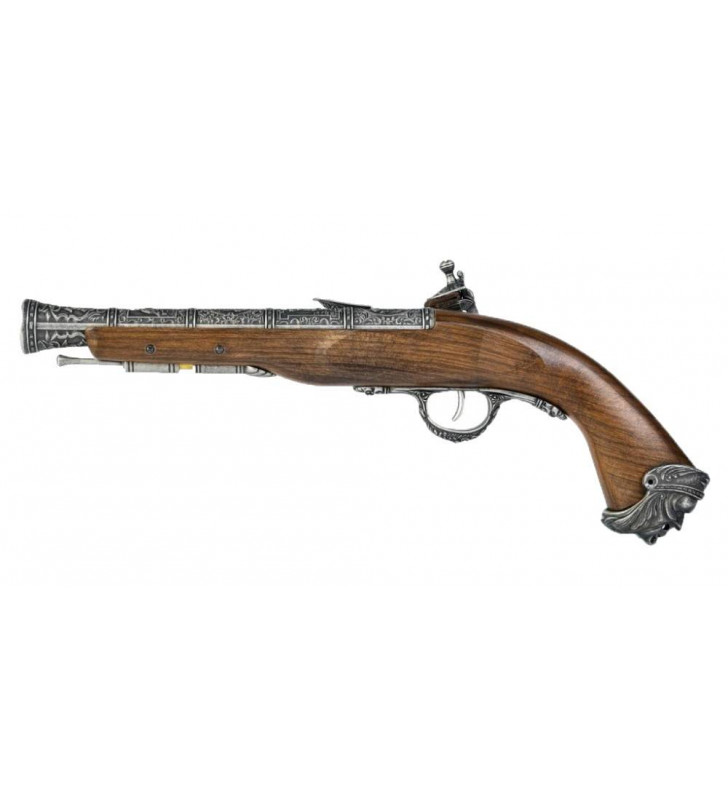 HFC Pistolet Flintlock Pirate Gaz Silver 22BBs 0.8J
