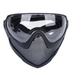 ACM Masque Complet Tactique Grillagé Pilot Type:W Noir Steel Mesh