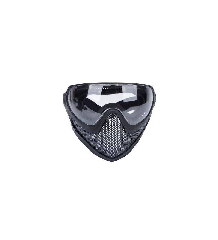 ACM Masque Complet Tactique Grillagé Pilot Type:W Noir Steel Mesh
