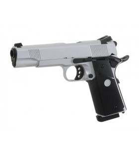 Army Armament 1911 MEU R27 Silver Blowback Gas 25BBs