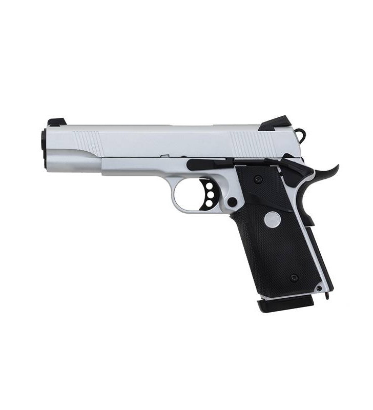 Army Armament 1911 MEU R27 Silver Blowback Gas 25BBs