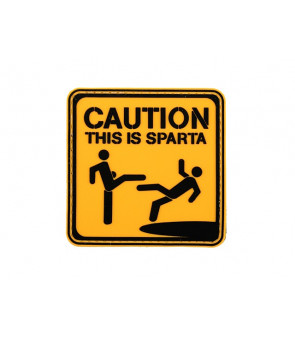 ACM Patch Sparta PVC Jaune / Noir 75x75mm