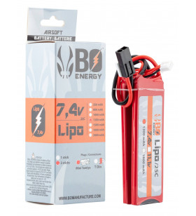 BO Lipo 7.4V 1300Mah Mini Tamiya 25C Double