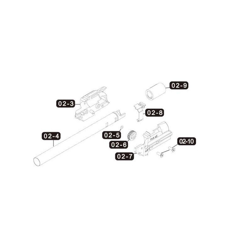 VFC FNX-45 Set Inner Barrel GBB (200508/ 200503/ 200514)