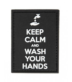 GFC Patch 3D Keep Calm and Wash Your Hands Black