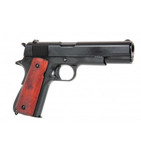 Double Bell 1911 Noir ABS/Bois 720MB Gaz 25BBs 0.8J