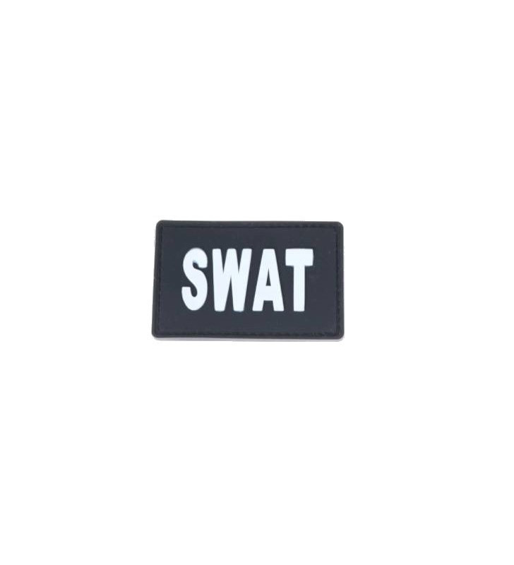 ACM Patch PVC SWAT Blanc/Noir 75x50mm