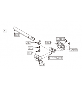 KWC Canon, Bloc & Joint Hop-Up Taurus 24/7 G2 GBB Co2 Origine Part-X1