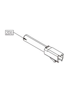 KWC Canon Externe Silver Taurus 24/7 G2 GBB Co2 Origine Part-Z01