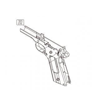KWC Frame Vide Colt 1911 GBB Co2 Metal Gris Part-Z02 (180529...)