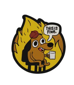 ACM Patch PVC This is Fine Jaune/Orange 80x80mm