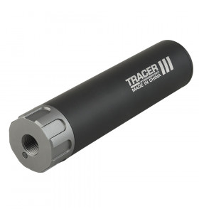 WoSport Silencieux Traceur 158x37mm Noir/Gris + Cable USB