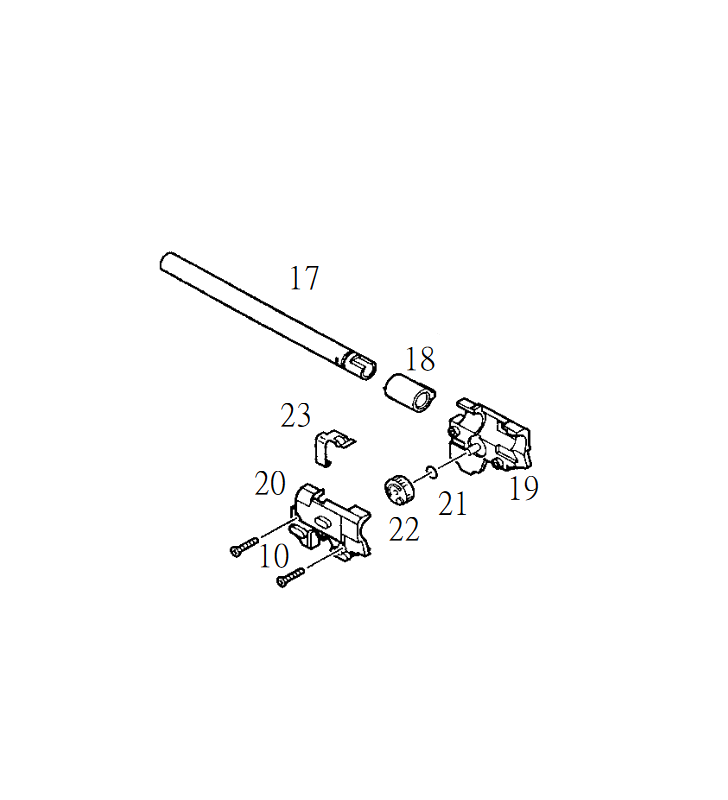 KJW Bloc Hop-Up et Canon Interne KP-01 P226 Part:16 à 22