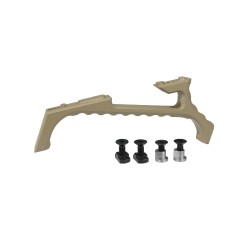 JJ airsoft VP23 Tactical Angled Grip for Keymod & M-Lok Tan