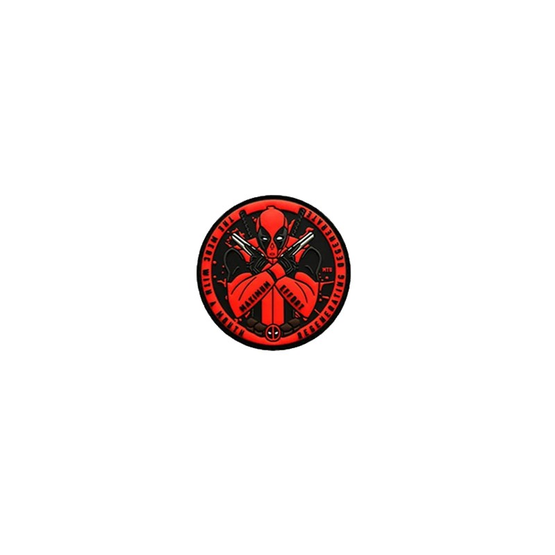 Patch PVC Deadpool Rouge / Noir 80mm