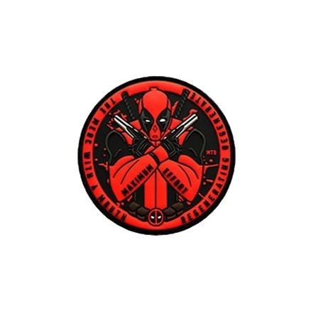Patch PVC Deadpool Rouge / Noir 80mm