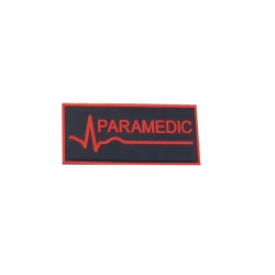 ACM Patch PVC 3D - Paramedic Bk/Red 90x40mm