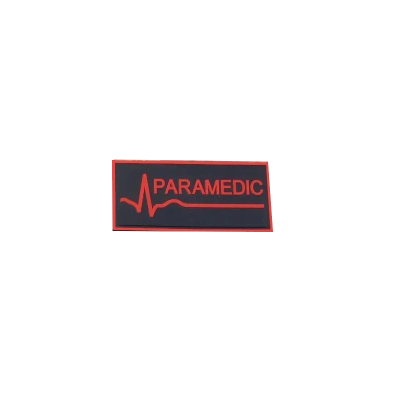 ACM Patch PVC 3D - Paramedic Bk/Red 90x40mm