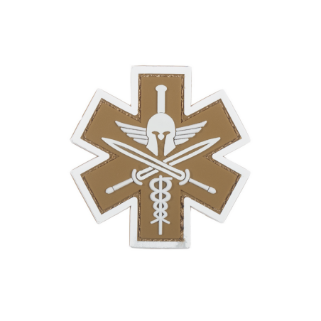 Delta Armory Patch Medic Tactical PVC Tan/Blanc 60x60mm