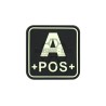 JTG Bloodtype Rubber Patch A Pos Glow 50x50mm