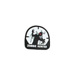 ACM Patch Brodé Zombie Hunter Blanc/Noir 70x70mm