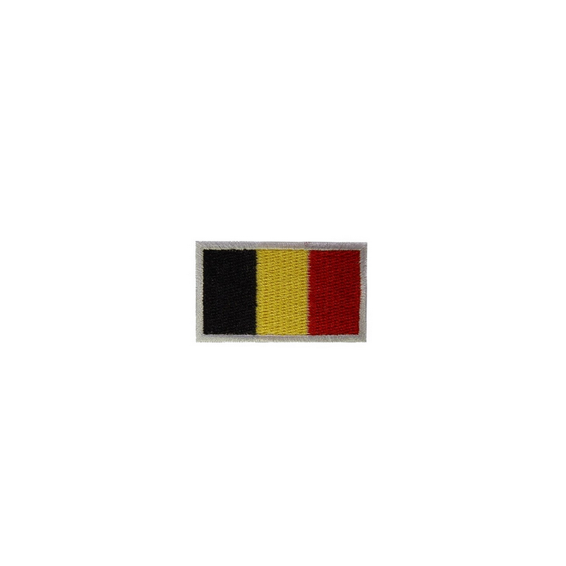 ACM Patch Brodé Drapeau Belge Noir/Jaune/Rouge 80x50mm