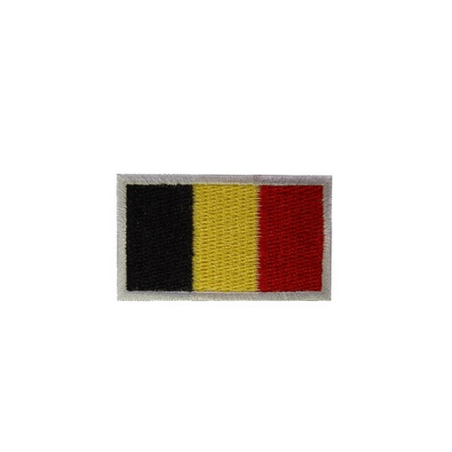 ACM Patch Brodé Drapeau Belge Noir/Jaune/Rouge 80x50mm