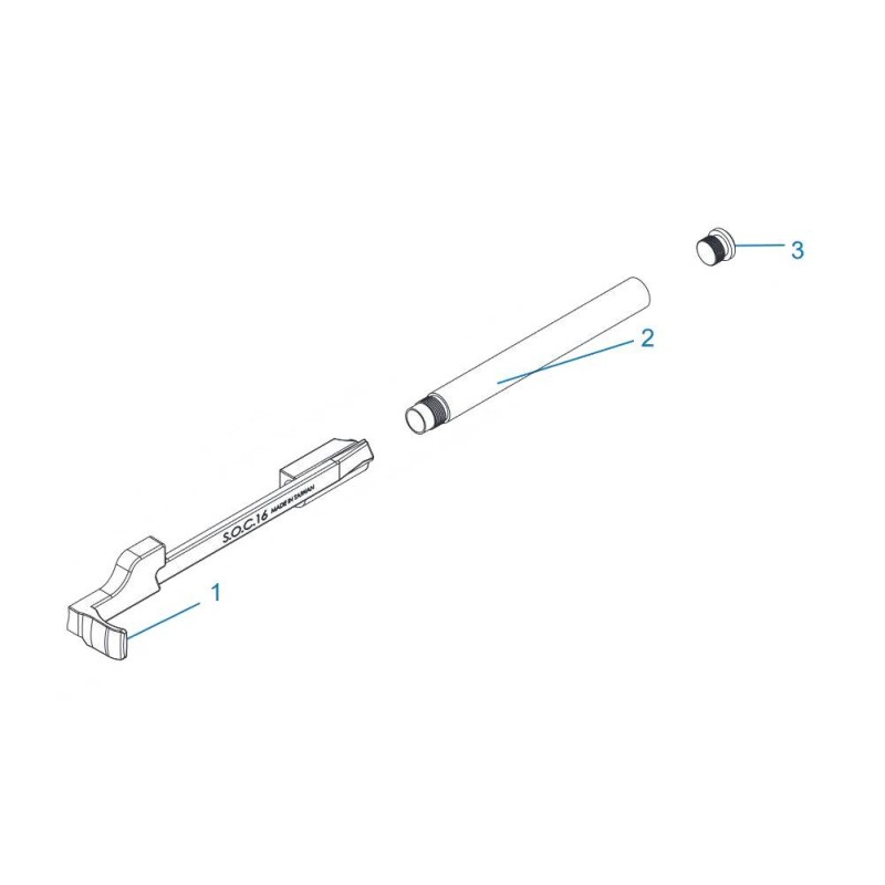 G&G Charging handle set GR14 /SOC16 Métal Black AEG (Reconditionné)