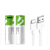 ACM Piles AA 1.5V 2600mWh Lithium Rechargeables USB-C + Cable Double